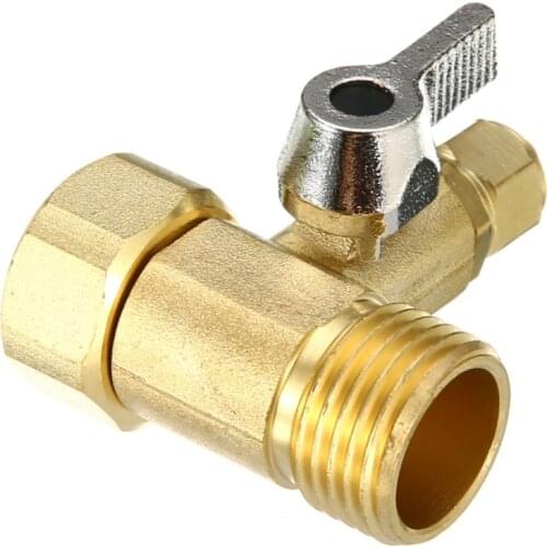 1/2'' to 1/4'' Brass RO Feed Water Adapter Ball Valve Faucet Tap For Water Purifier Home Water Tap Faucet Mayitr