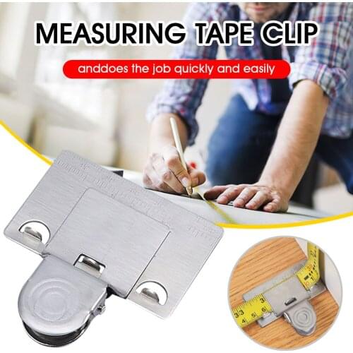 Stainless Steel Measuring Tape Clip Holder Precise and clear Measuring Tool Woodworking Accessories Wood Measure Locate Tools