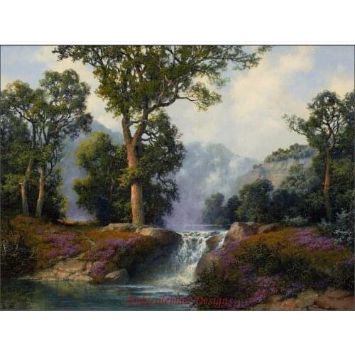 Needlework for embroidery DIY DMC High Quality - Counted Cross Stitch Kits 14 ct Oil painting - Big Spring Falls