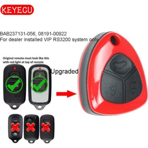 Keyecu Upgraded Replacement Remote Key 3 Button for Toyota Tundra Echo BAB237131-056 RS3200