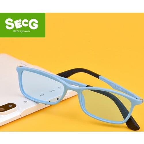 2021 new secg childrens anti blue light, blue filter glasses, transparent lens, computer game glasses