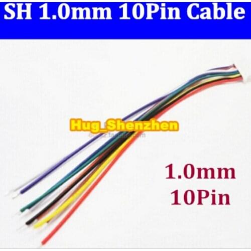 Wholesale 500pcs/lot Micro JST SH 1.0mm Pitch 10Pin Female Connector with Wire 100mm 10pin jst