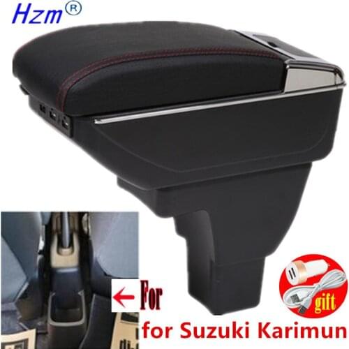 For Suzuki Karimun WagonR Armrest Box for Suzuki Karimun Center Console Modification Accessories Cup Holder USB Interface
