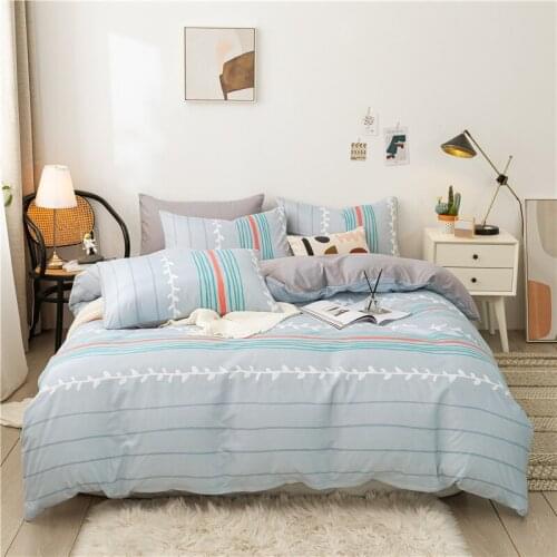 Nordic Style Striped Pattern Duvet Cover 200x200/220x240 Pillowcase 3pcs Duvet Cover Set,Bedding Set,Quilt Cover
