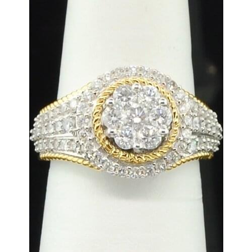 Popular Jewelry Fashion Temperament Full Crystal Zircon Light Luxury Style Ladies Geometric Ring Jewlery for Women Whole Sale