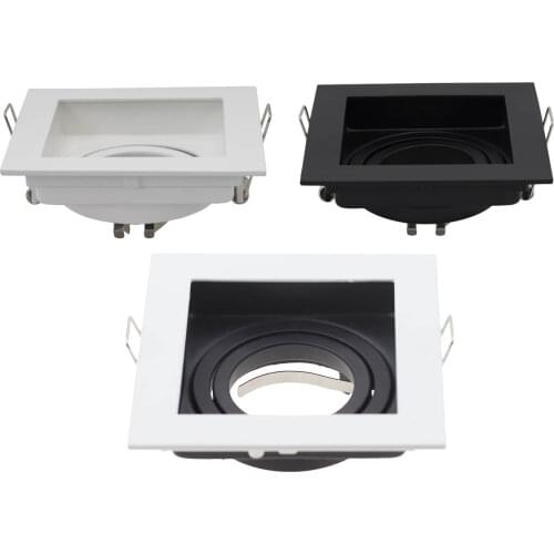 Adjustable GU10 Recessed Light Fixture Led Spotlight Fitting GU 10 Holder Socket Ceiling Spot Light Frame Replacement bulb house