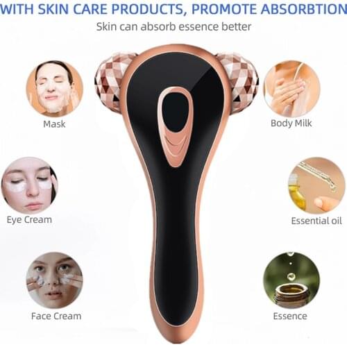 Y Shape 3D Roller Massager Facial Handheld Massage Wrinkle Remover Face-lift Roller Body Relaxation 360 Rotate Skin care Tool