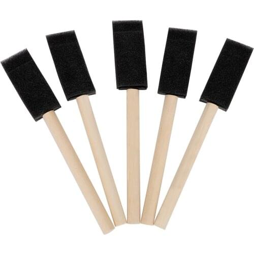 5Pcs/set Duster Brush Auto Detailing Blinds Car Grille Cleaner Soft Sponge Wood Handle Car Air Conditioner Vent Brush