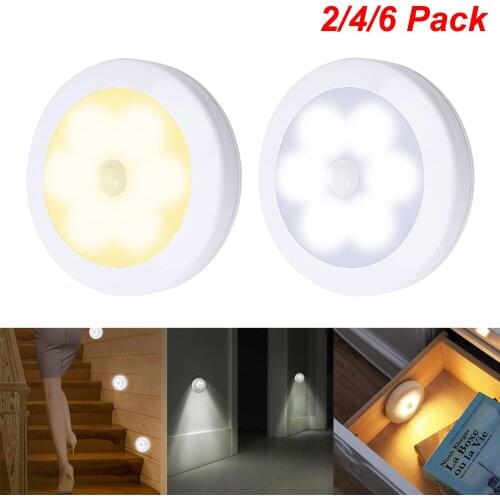 LED Motion Sensor Light PIR Wireless LED Night Lamp Battery Step Lights Under-Cabinet Lighting Stick Closet Light Wall Lamps D30