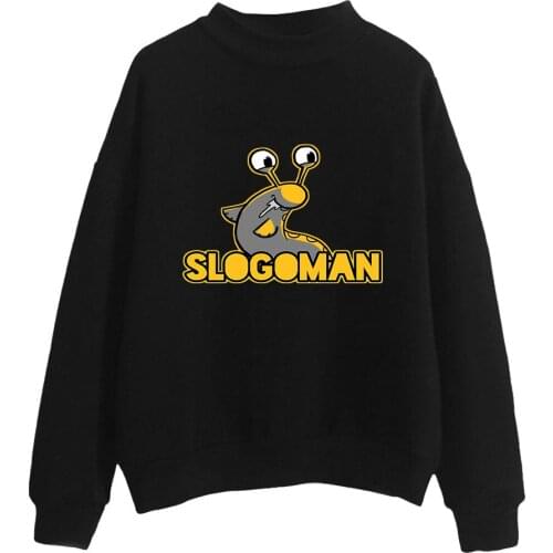 Slogo Fashion Turtleneck Sweatshirts Women Men Long Sleeve Sweatshirts Hot Sale Casual Pullover Clothes