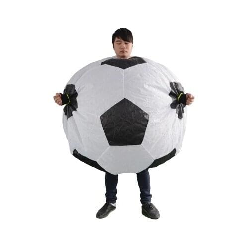 World cup cheering Unisex Inflatable Football Costumes suit for Adult Soccer Mascot Party Halloween Fancy Dress Carnival Purim