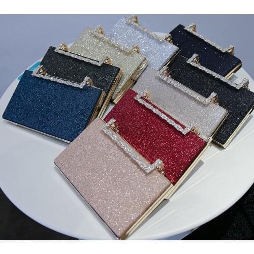 Women Evening Clutch Bag Diamond Luxury Clutch Female Crystal Day Clutches Wedding Purse Party Banquet Box Chain Bags For Women