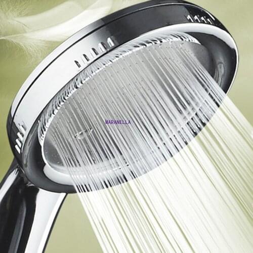 1PC Pressurized Nozzle Shower Head ABS Bathroom Accessories High Pressure Water Saving Rainfall Chrome Shower Head