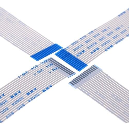10pcs FPC FFC Flexible Flat Cable 15 PIN 1.0 mm pitch Opposite Sides Length Type B 80 100 150 200 300 400 500 700 mm Reverse