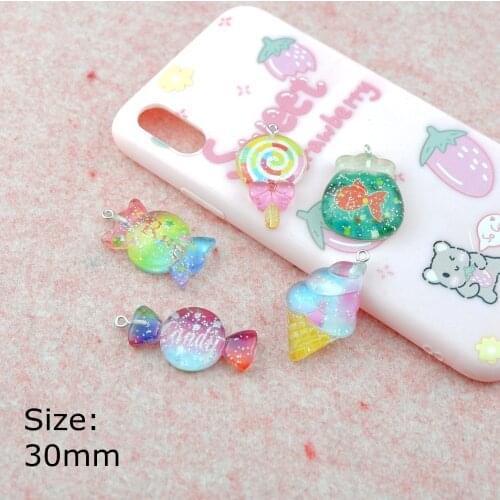 10pcs Candy Ice Cream Charms for Earring Key Chain Necklace Pendant Jewelry Findings Making