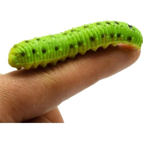 12 Pcs/Lot Simulation Caterpillar Fake Worm Crawling Insects Animal Plastic Worms Toys Halloween Prank Joke Toy For Kids Adult