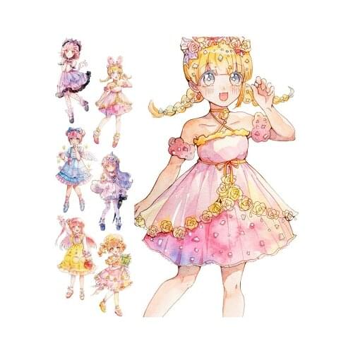 20new Designs Kawaii Girl Washi Tape Character Decoration Stationery Craft Sticker Tape