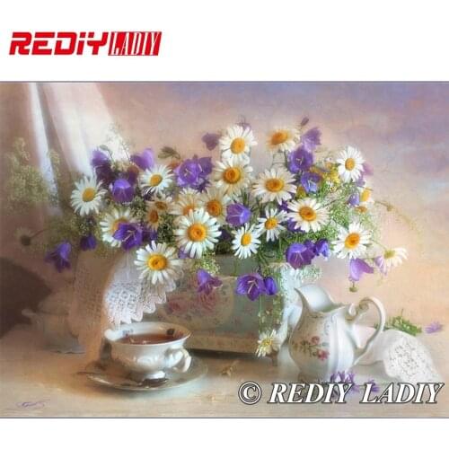 29.5cm x 40cm 3D Accurate printed crystal beads embroidery kit flower beadwork crafts needlework diy beads cross stitch APT521