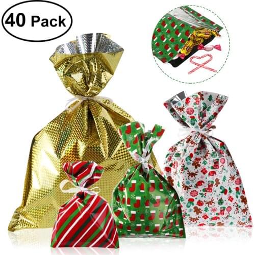 40PCS Creative Drawstring Gift Bags Christmas Party Wedding Favor Bags Pouches Packaging Small Gift Bags