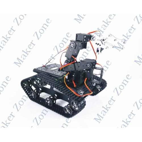 6 DOF Vehicle-Mounted Robot TR001 ,Robot Arm Tank Car,Metal Claw,6PCS High Torque Servos For Mechanical Design Robot DIY