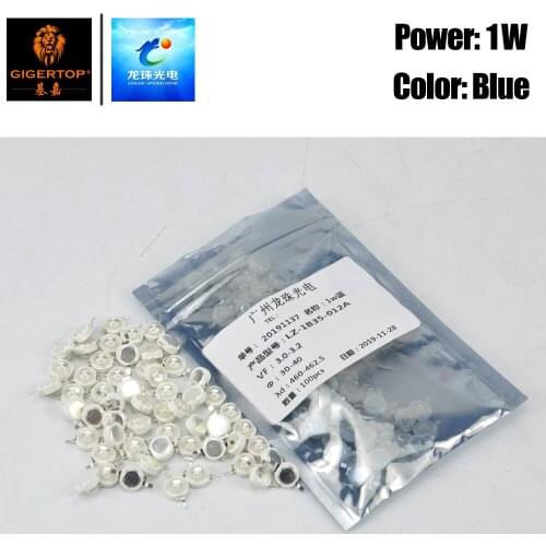 Freeshipping 100PCS 1W Blue Color Led Lamps 2 Feet For Par Light Wall Washer Light Cheap Price OEM Producing