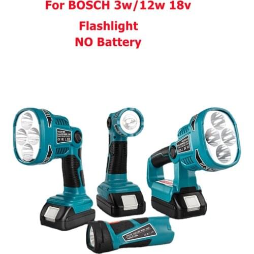 5 Modes Work Light 18/14.4V Cordless LED Flashlight with USB Outdoors Spotlight Light For BOSCH DML812 Without Battery