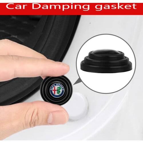 Black Rubber Sheets Damping Gasket Pad Car Door Shock-absorbing Soundproof Gasket for Alfa Romeo Giulia Stelvio 159 147