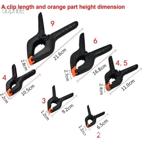 Dophee 1/2/5pcs Woodworking Spring Clamp DIY Tools Plastic Nylon Clamps For Woodworking Spring Clip Photo Studio Background