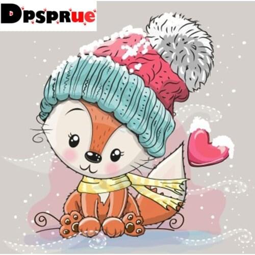 Dpsprue 5D DIY Diamond Painting Full Square/Round Drill "Animal" Embroidery Cross Stitch Mosaic gift Home Decor Gift D40