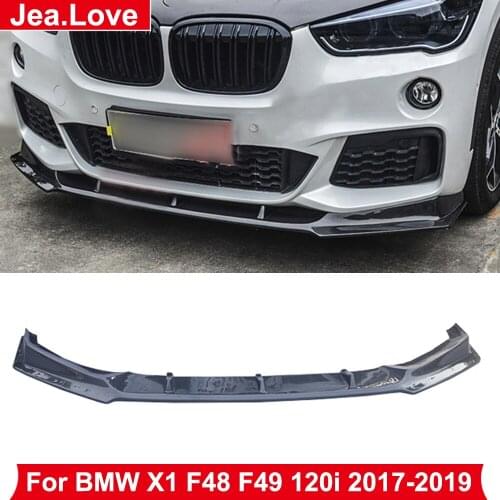 FD Style Real Carbon Fiber Front Bumper Lip Shovel Car Body Styling Part For BMW X1 F48 F49 120i 2017-2019 MT Sport Kit