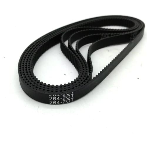 GT2 Timing Belt Closed-loop Endless 6mm Width 264mm Length 132 Teeth 2GT Belt 264-2GT-6