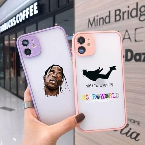 GYKZ Fashion Travis Scott Astroworld Phone Case For iPhone 12 11 Pro XS MAX 7 X SE2020 XR 6 8Plus Transparent Cover Matte Fundas