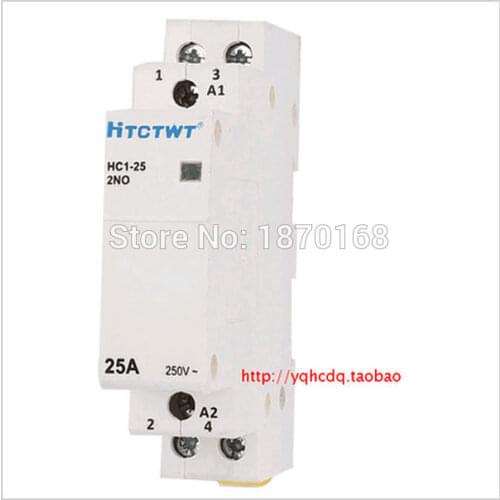 HC1-25 25A home household 2 poles AC power contactor, 220/240V coil