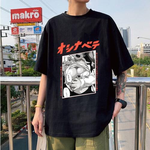 Classic Hentai Girl T-shirts New Style Couple Clothing Short Sleeve Clothes Oversize Unisex Cotton T-hirt Hip-pop Men Women Wear