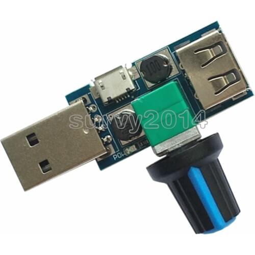 Hot DC 5V Mini USB Fan Governor Wind Speed Controller Air Volume Regulator Cooling Mute Multi Function Fan Speed Switch Module