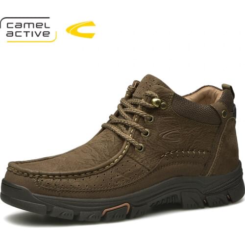 Camel Active New Super Warm Men Winter Boots for Men Warm Waterproof Cow Leather Boots Shoes 2018 New Mens Ankle Snow Boos