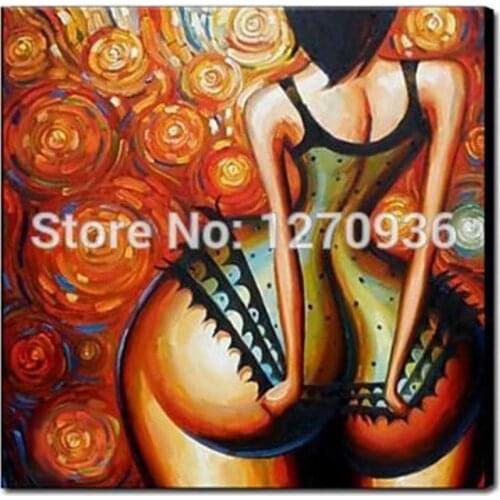Wall Decor Beautiful Classic Sexy Women Big Ass 100% Handmade Abstract Paintings Figure Oil Painting On Canvas as for Art Gifts