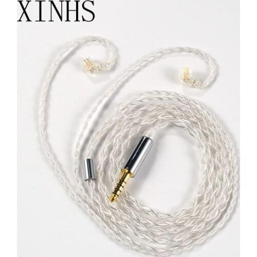 ZSX/ZSN Pro/ZS10 Pro/AS16 Headphones Silver plated Copper upgrade cable 2PIN pin 0.75mm Earphone wire