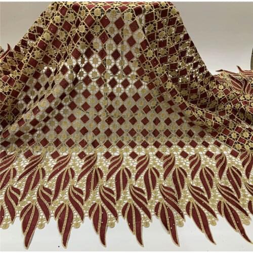 2021 Latest High Quality Guipure Swiss Net Lace Velvet Fabric African Cord Lace Embroidery Jacquard Net Fabric 5 Yards! ZQ11102