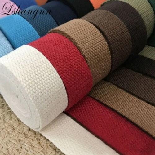Lshangnn New 20mm Canvas Backpack Belt 10 Meters Webbing Lable Strap Belting Bag Tape For DIY Bag Luggage Colorful 40 Colours