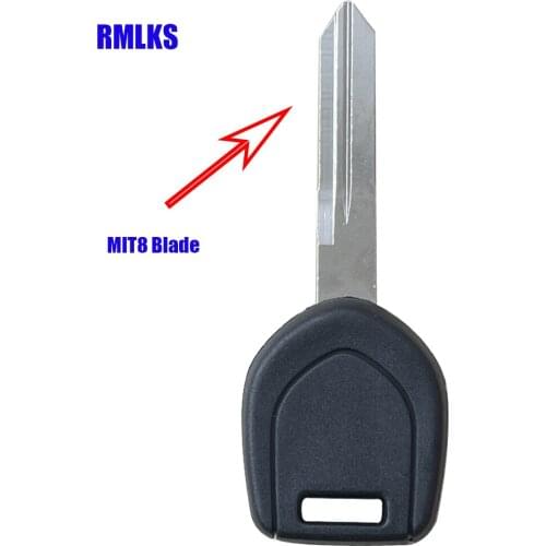 RKLMS Uncut Replacement Car Key Shell Transponder Key Fob MIT9 Blade Fit For Mitsubishi Eclipse Galant Chip Key