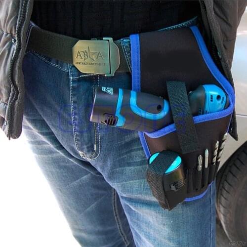 Portable Cordless drill Holder Holst Tool Pouch For 12v Drill Waist Tool Bag New- C90A New Drop ship