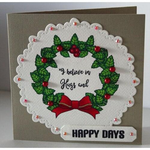 AlinaCraft CLEAR STAMPS Christmas garland leaf berry gift bow Scrapbook Card album paper craft rubber roller transparent stamps