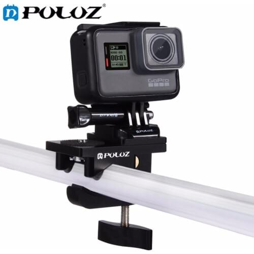 PULUZ for Go Pro Accessories Aluminium Alloy Mount Universal Fixing Clamp for GoPro HERO5 HERO4 Session HERO 5 4 3+ SJCAM SJ7000