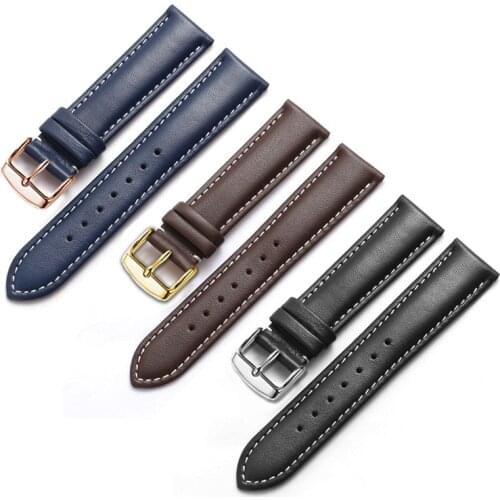 Genuine Leather Wristbands Replacement L-ongines L3.810/L3.820 Cowhide Watchband 20 21 22mm Black Blue Brown