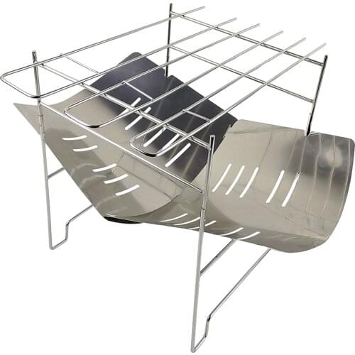 Folding Camping Barbecue Grill Stainless Steel Removable Barbecue Stove for Outdoor Camping Cookware