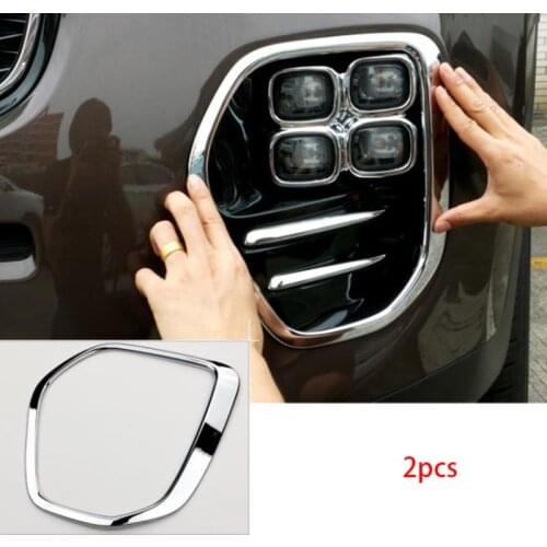 Car Decoration Chrome Front Fog Light Lamp Cover Trim Frame For Kia Sportage KX5 QL 2016~2018 Foglight Molding Garnish Bezel