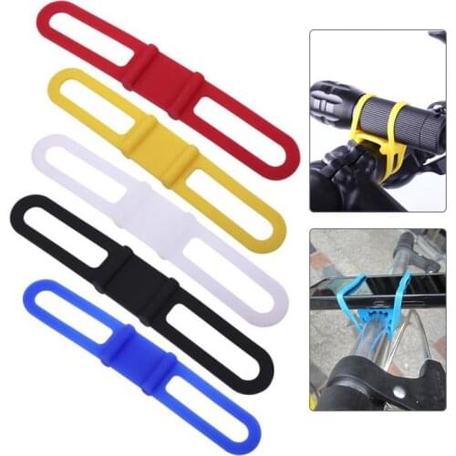 Bicycle Silicone Bandage Multi-functional Bicycle Light Holder Handlebar Torch Flashlight Fixed Bandage Bicycle Accessories
