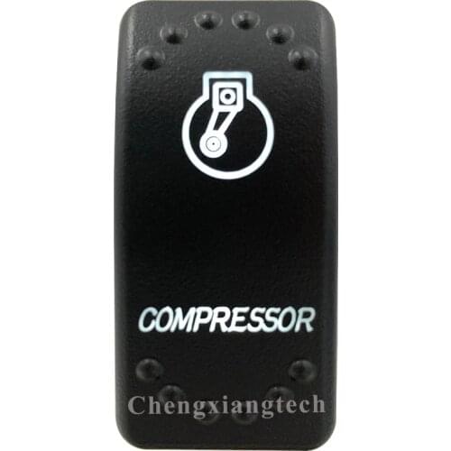 Car Boat SUV UTV RV Truck - White Led -5 Pins-On Off- Laser Etched- Compressor -Rocker Switch-12v 24v-Overload Protection-IP66