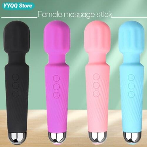 Female Vibrator Strong Vibration Dildo AV Vaginal Clitoris Stimulation Massager Magic Wand Multi-frequency Mode Charging Sex Toy